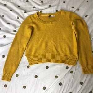 Golden H&M cropped sweater